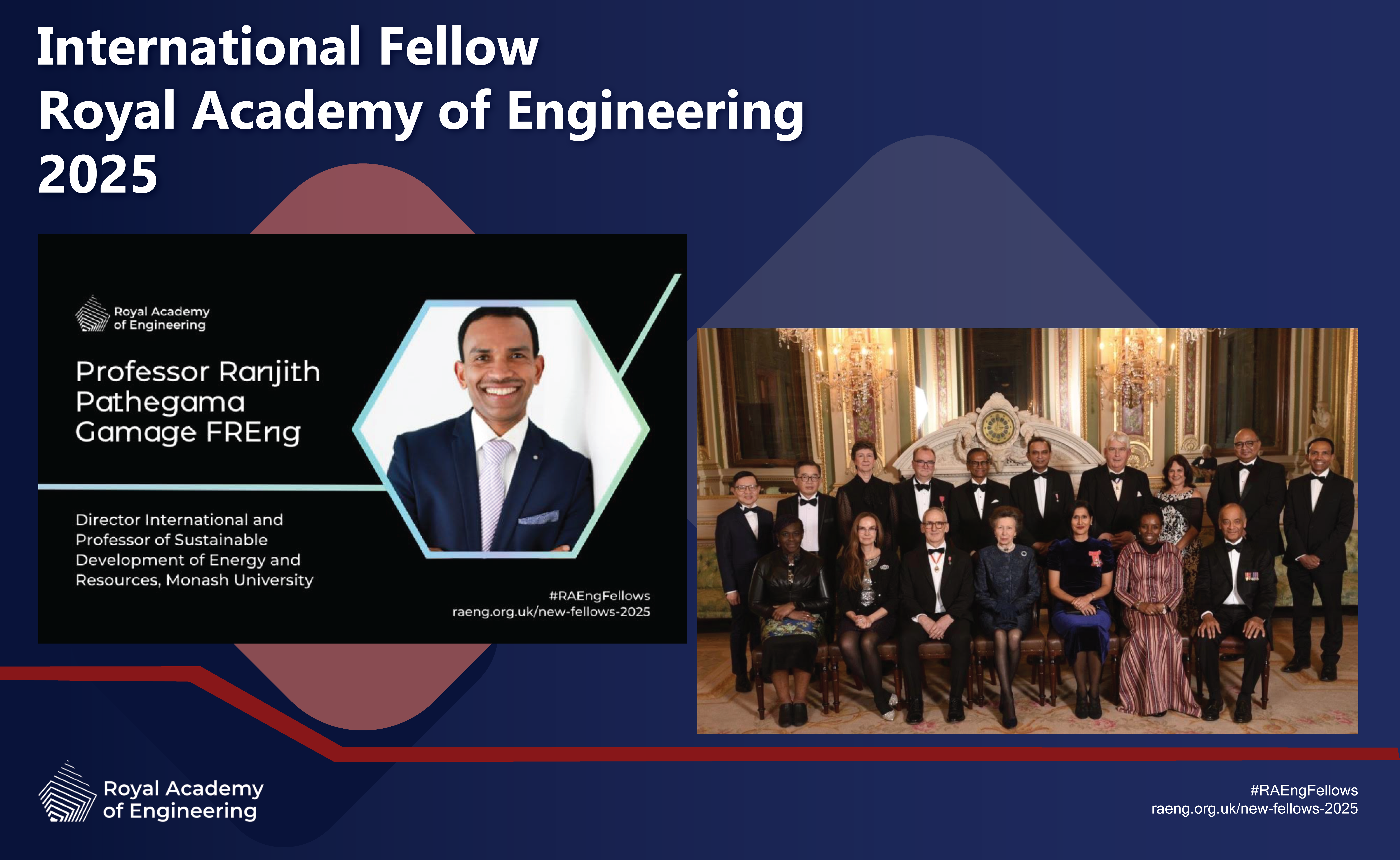 Prof. Ranjith Honoured as International Fellow of the Royal Academy of Engineering